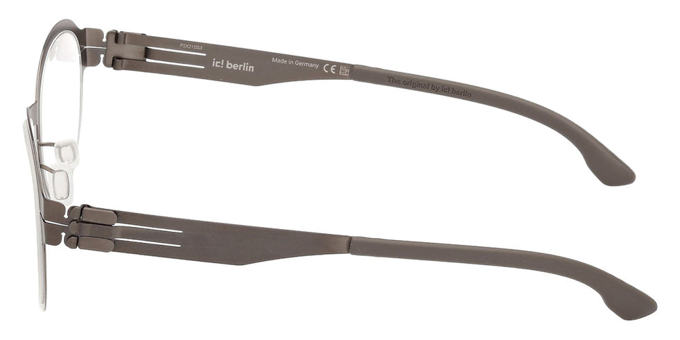 Ic! Berlin® Eike Eyeglasses- 013 - Matte Antiqued Dark Nickeltin / Matte Black