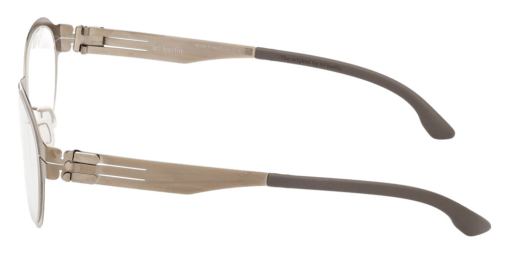 Ic! Berlin® Eike Eyeglasses- 038 - Shiny Satin Palladium / Matte Sandblasted Light Ruthenium