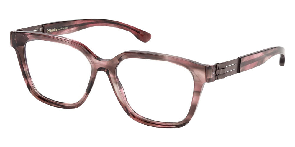 Ic! Berlin® Claire Eyeglasses- 050 - Shiny Satin Rhodium / Matte Sandblasted Dark Ruthenium