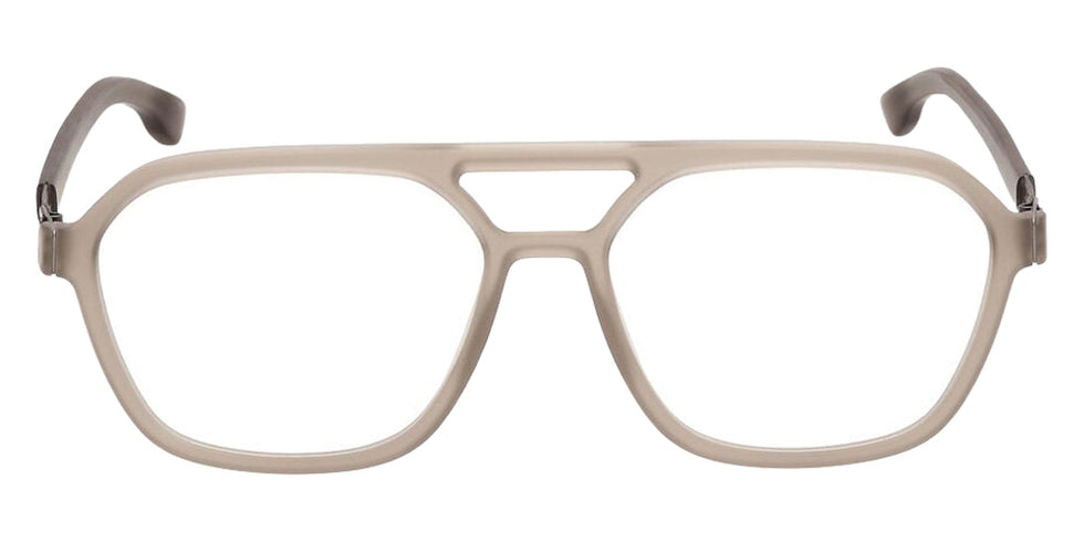 Ic! Berlin® Davide Eyeglasses- 045 - Shiny Satin Rhodium / Matte Black