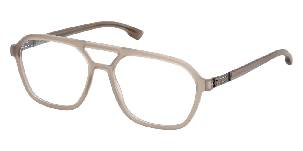 Ic! Berlin® Davide Eyeglasses- 045 - Shiny Satin Rhodium / Matte Black