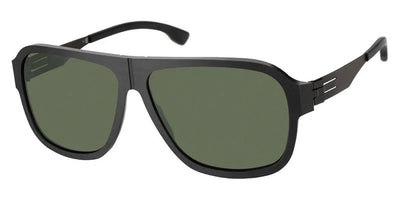 Ic! Berlin® Power Law Black-Rough Green Polarized 62 Sunglasses