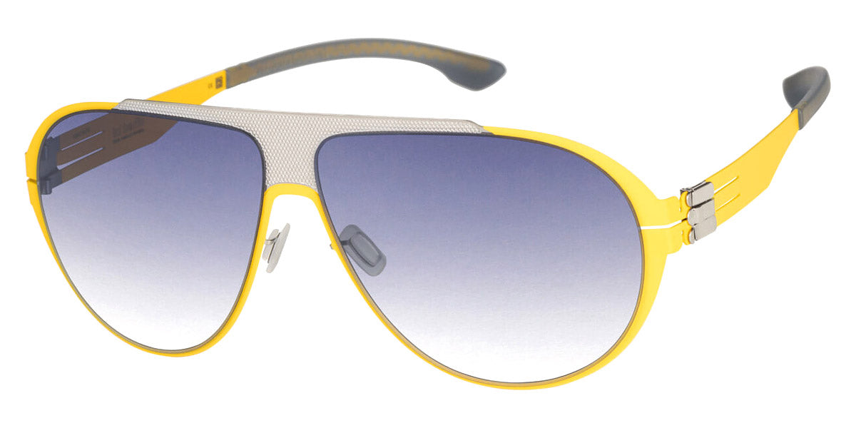 Ic! Berlin® Carson Acid Yellow-Pearl Mesh 64 Sunglasses