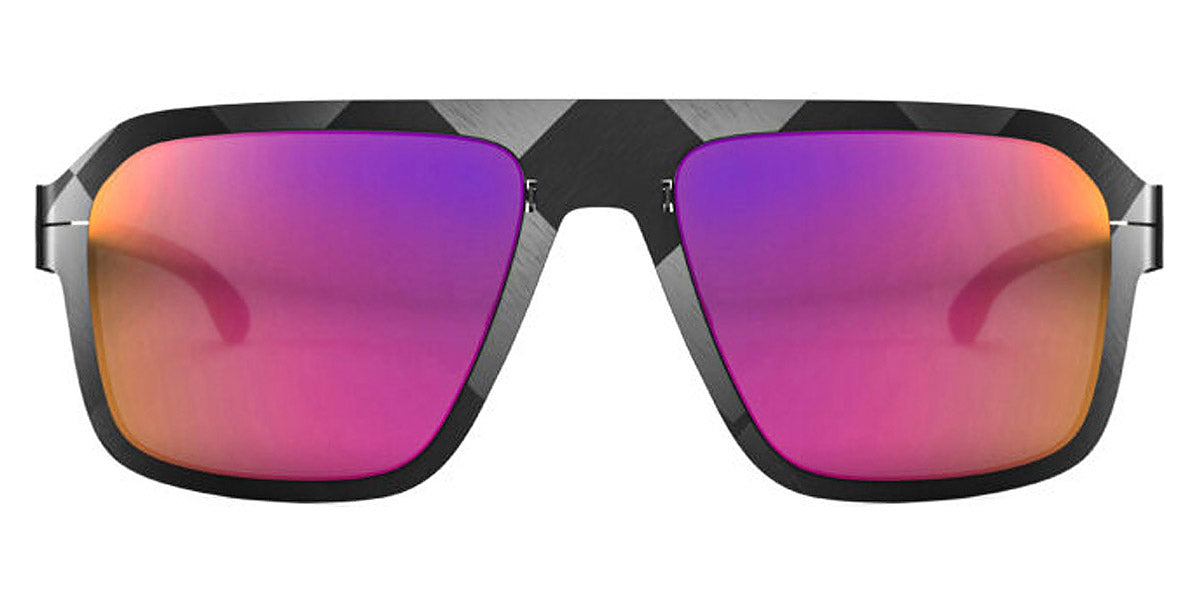Ic! Berlin® FLX_S03 Raw Night Pink Dragonfly Mirrored 57 Sunglasses