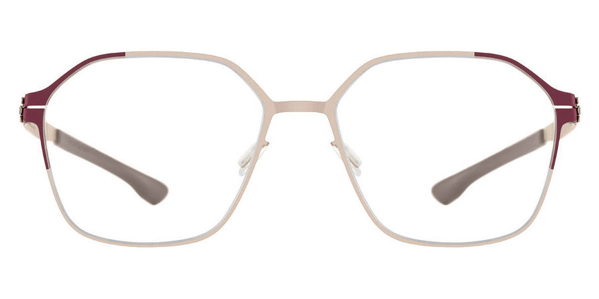 Ic! Berlin® Nuno ICB GLA00000000000000041 58 - Dark Magenta H Sides-Bronze Eyeglasses