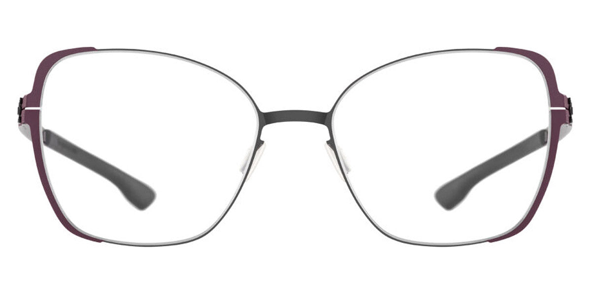 Ic! Berlin® Irine Bordeaux Sides-Gun-Metal 55 Eyeglasses