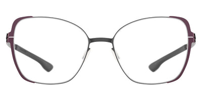 Ic! Berlin® Irine Bordeaux Sides-Gun-Metal 55 Eyeglasses