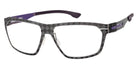 Ic! Berlin® AMG 14 Median Night - Gun-Metal Crocus 58 Eyeglasses