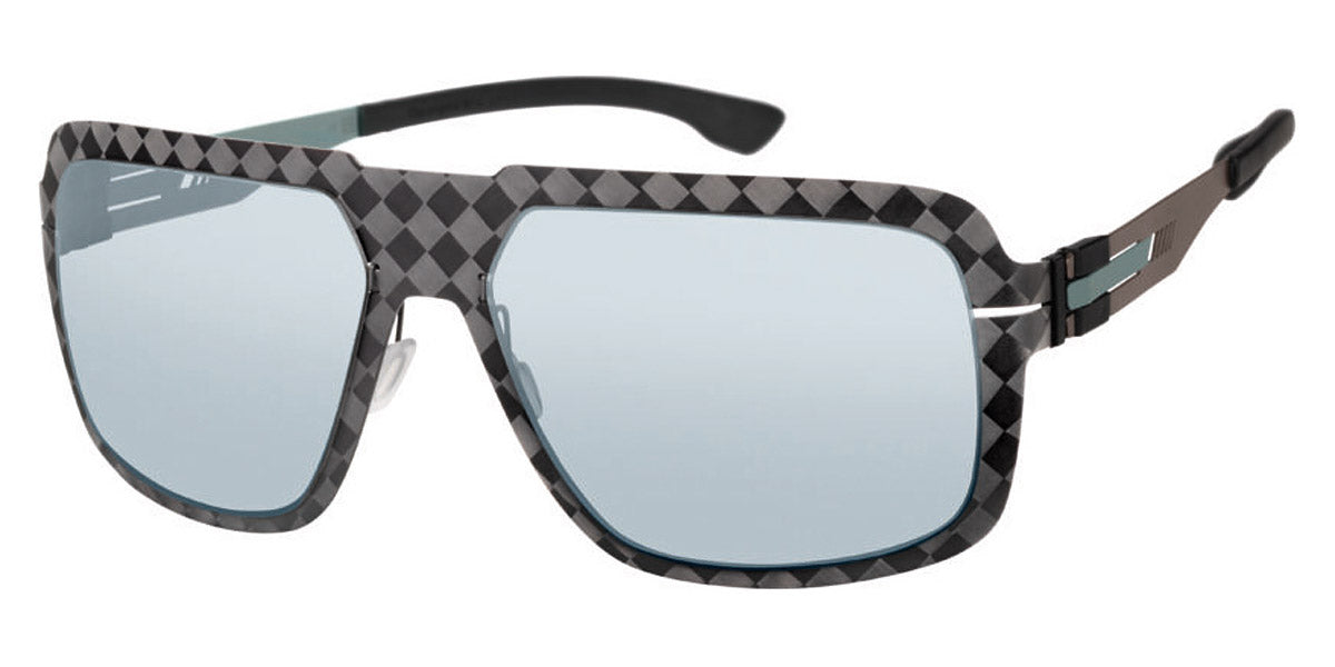 Ic! Berlin® AMG 15 Median Night - Teal Mirrored 60 Sunglasses