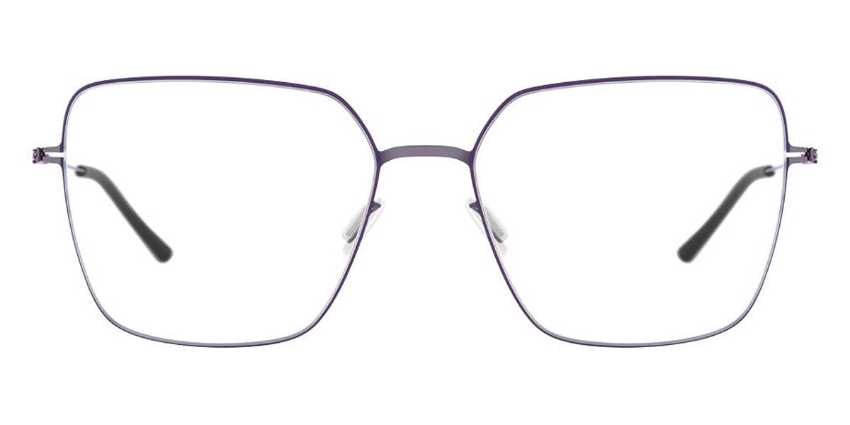 Ic! Berlin® Mea Shiny Aubergine-Crocus Circle 53 Eyeglasses
