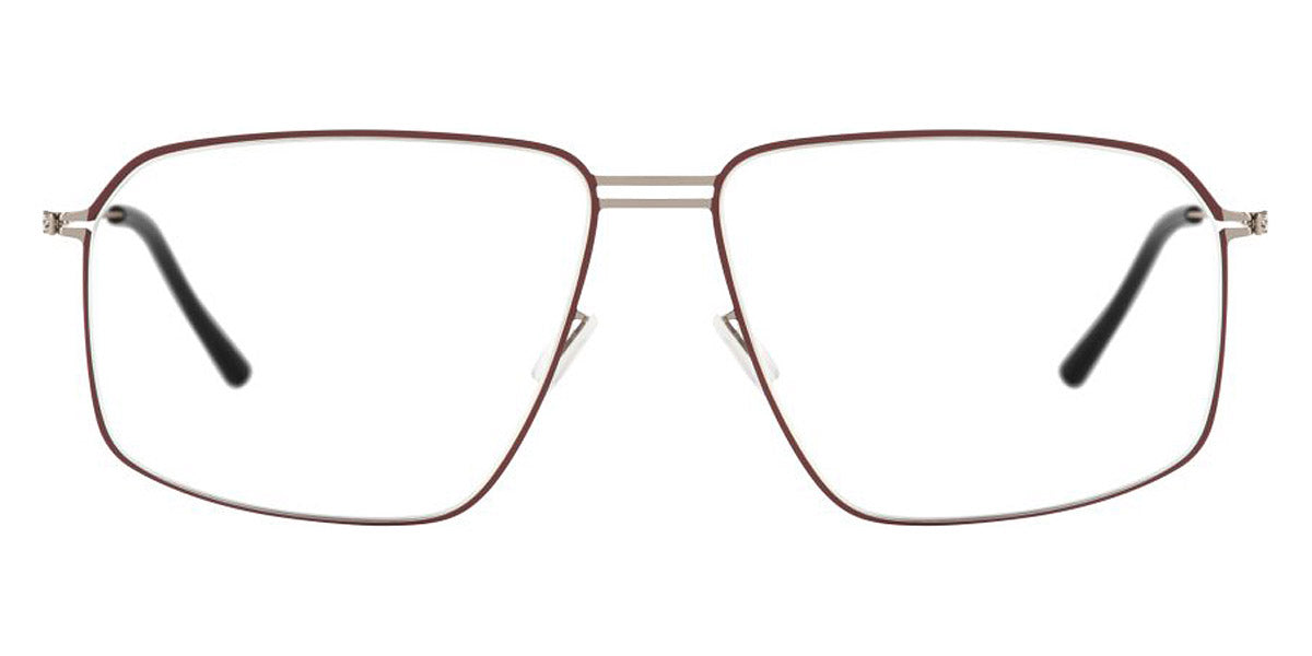 Ic! Berlin® Teo Shiny Graphite-Kindey Bean Circle 55 Eyeglasses