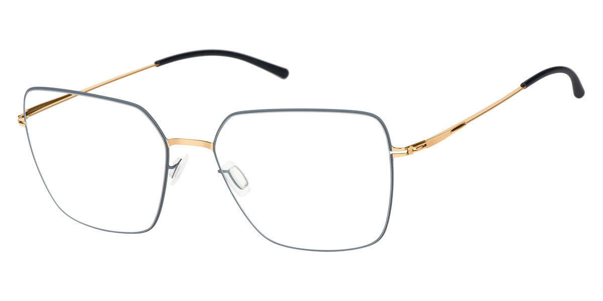 Ic! Berlin® Mea Rose Gold-Taubenblau Circle 53 Eyeglasses