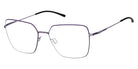 Ic! Berlin® Mea Shiny Aubergine-Crocus Circle 53 Eyeglasses
