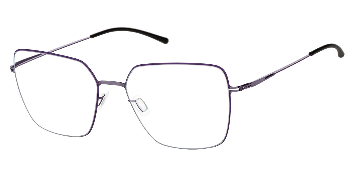 Ic! Berlin® Mea Shiny Aubergine-Crocus Circle 53 Eyeglasses