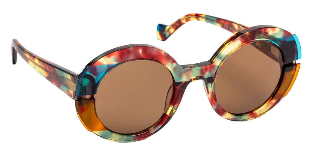 J.F. Rey® Chiara Oversized Sunglasses - Green Tortoiseshell/Blue Gray