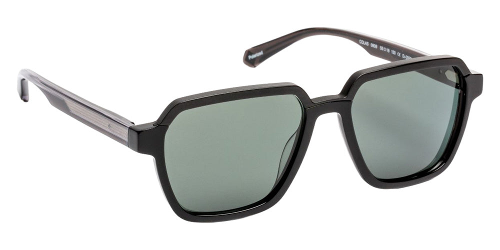 J.F. Rey® Colas Geometric Sunglasses - Aluminium Black Brushed/Acetate Black/Gray Ar