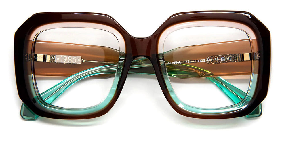 J.F. Rey® Alaska JFR Alaska 9741 50 - 9741 Hazelnut/Green Mint Eyeglasses