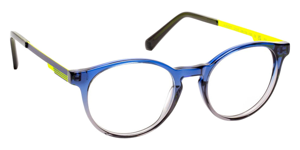 J.F. Rey® Albert Round Eyeglasses - Gradient Blue/Gray/Anise Green