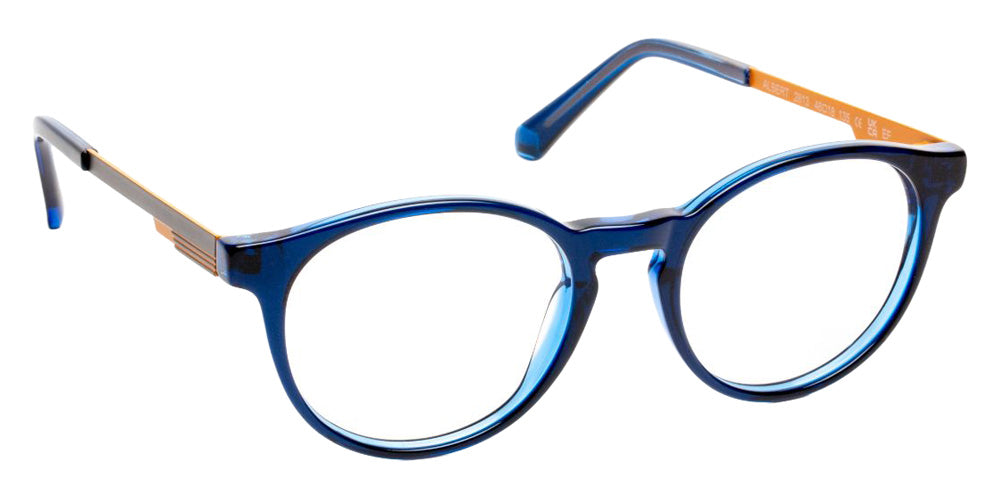 J.F. Rey® Albert Round Eyeglasses - Blue/Gray/Orange