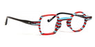 J.F. Rey® Andy JFR Andy 3900 39 - 3900 Red Striped Eyeglasses