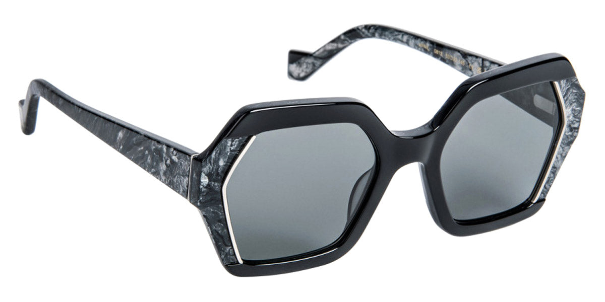 J.F. Rey® April Sun JFR April 0813 53 - 0813 Black / Demi Grey Gl Sunglasses