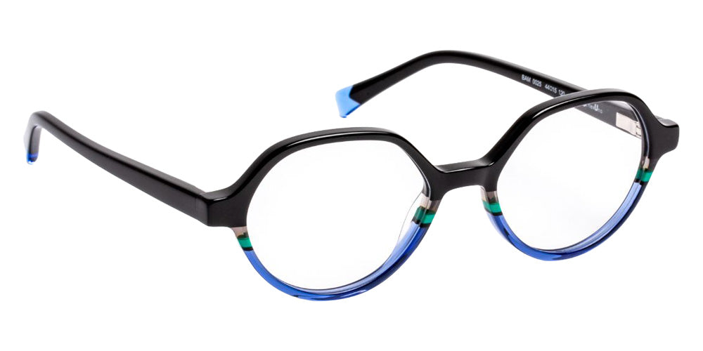 J.F. Rey® Bam Round Eyeglasses - Black/Blue