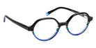 J.F. Rey® Bam Round Eyeglasses - Black/Blue