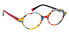 J.F. Rey® Bam Round Eyeglasses - Jungle Red/Yellow/Blue