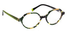 J.F. Rey® Bam Round Eyeglasses - Jungle Khaki/Yellow/Black