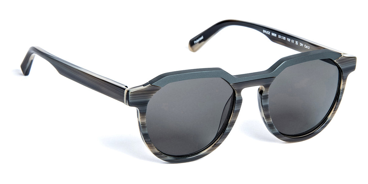 J.F. Rey® Bruce JFR Bruce 9808 53 - 9808 Alu Gun/Horn+Lenses Grey Ar Sunglasses