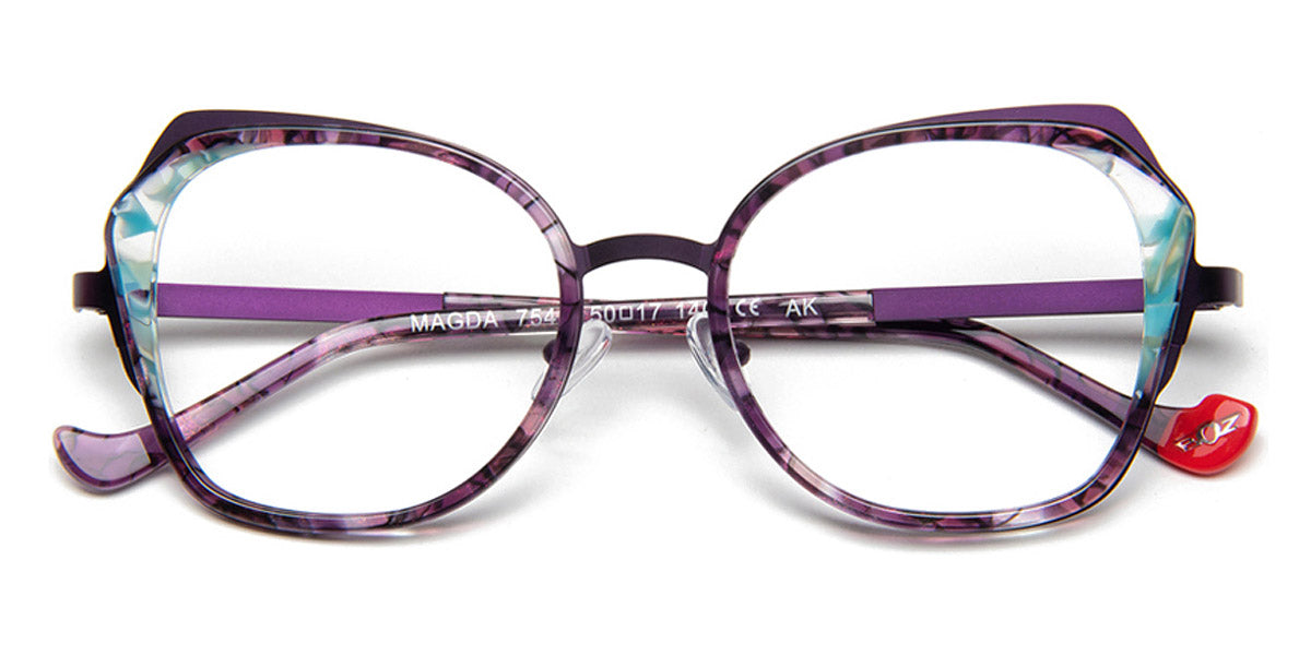 J.F. Rey® Magda JFR Magda 7540 50 - 7540 Plum Lace/Green Eyeglasses