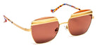 J.F. Rey® Pamela JFR Pamela 5092 55 - 5092 Gold Satin/Chocolate Sunglasses