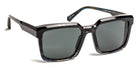 J.F. Rey® Columbus Sun JFR Columbus Sun 0825SOL 55 - 0825SOL SUNGLASS BLACK STRIPED/BLUE WOOL GL Sunglasses
