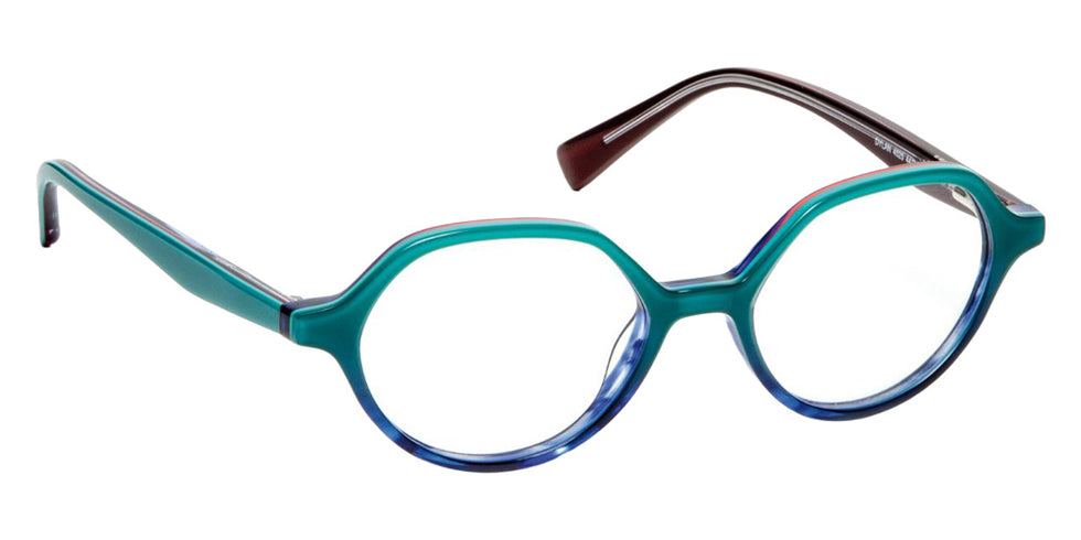 J.F. Rey® Dylan Round Eyeglasses - Green Gradient Blue