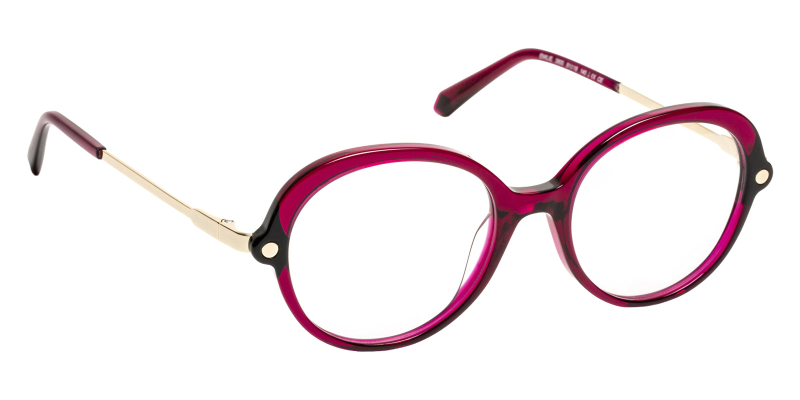 J.F. Rey® EMILIE JFR EMILIE 3800 51 - Plum/Black Eyeglasses