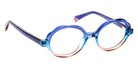 J.F. Rey® Flora Round Eyeglasses - Gradient Blue/Pink