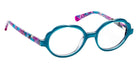 J.F. Rey® Flora Round Eyeglasses - Blue/Purple Tortoiseshell