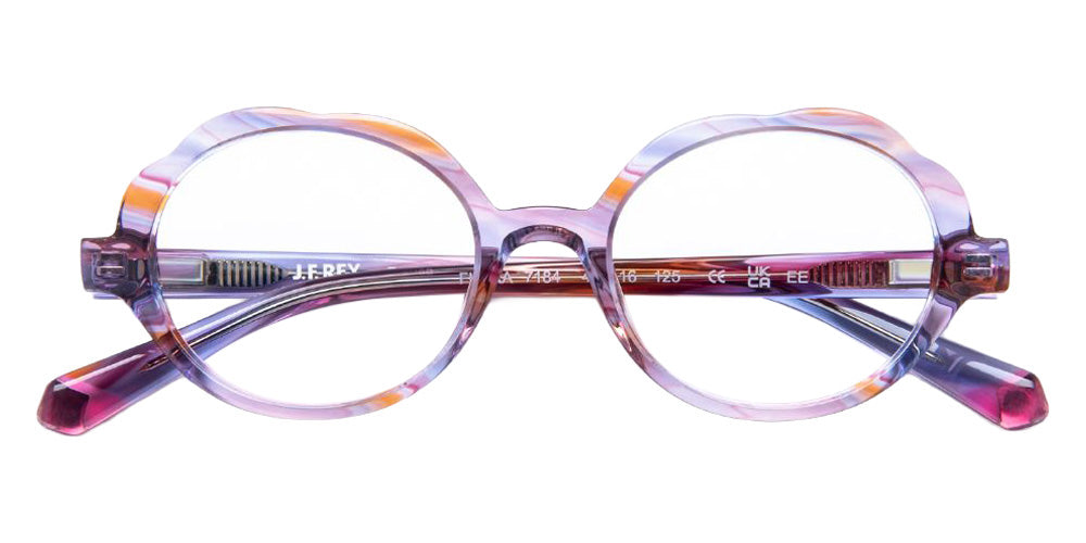 J.F. Rey® Flora Round Eyeglasses - Nuage Mauve Pink