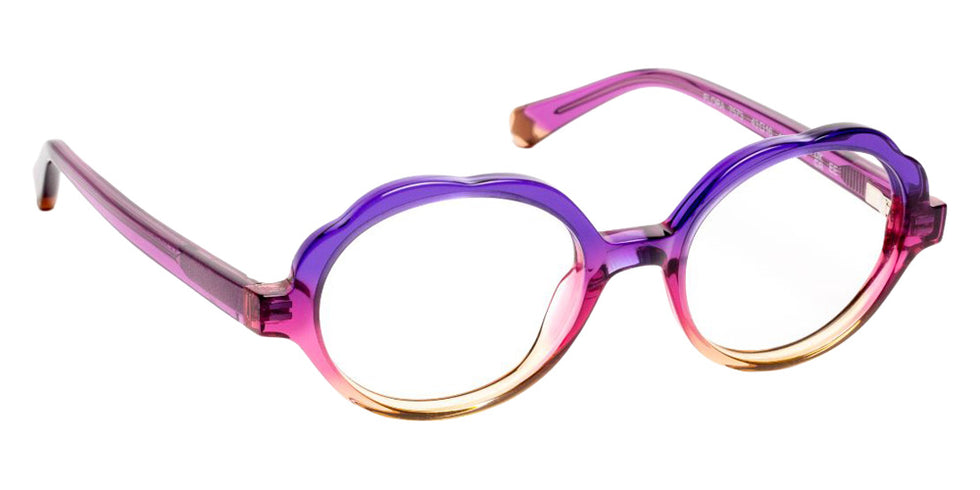J.F. Rey® Flora Round Eyeglasses - Gradient Plum/Yellow