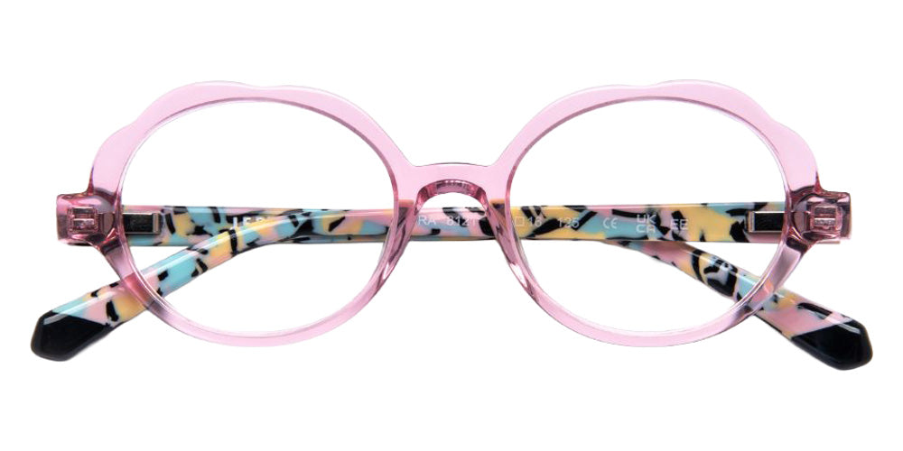 J.F. Rey® Flora Round Eyeglasses - Pink/Arlequin Blue