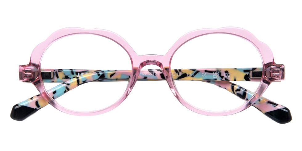 J.F. Rey® Flora Round Eyeglasses - Pink/Arlequin Blue