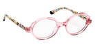 J.F. Rey® Flora Round Eyeglasses - Pink/Arlequin Blue