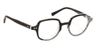J.F. Rey® Gabriel Round Eyeglasses - Black Striped White Mixte