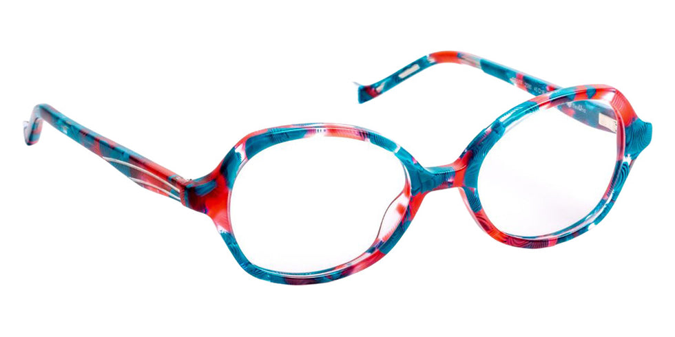 J.F. Rey® Graff Cat-Eye Eyeglasses - Floral Turquoise/Pink