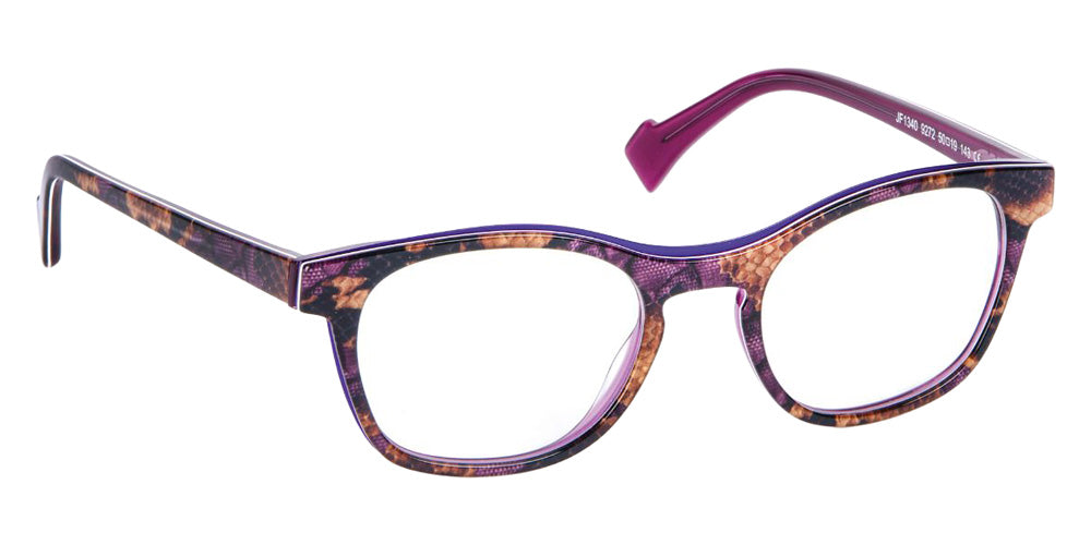 J.F. Rey® JF1340 Square Eyeglasses - Snake Brown/Purple