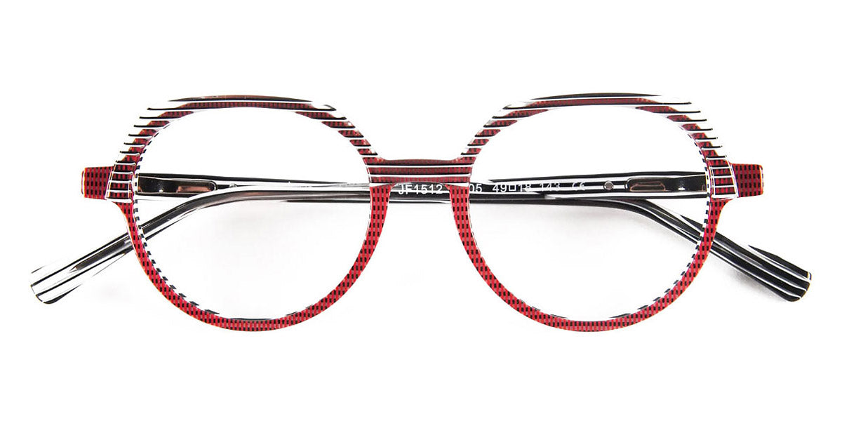 J.F. Rey® JF1512 JFR JF1512 3005 49 - 3005 3D Red/Stripes Black Eyeglasses