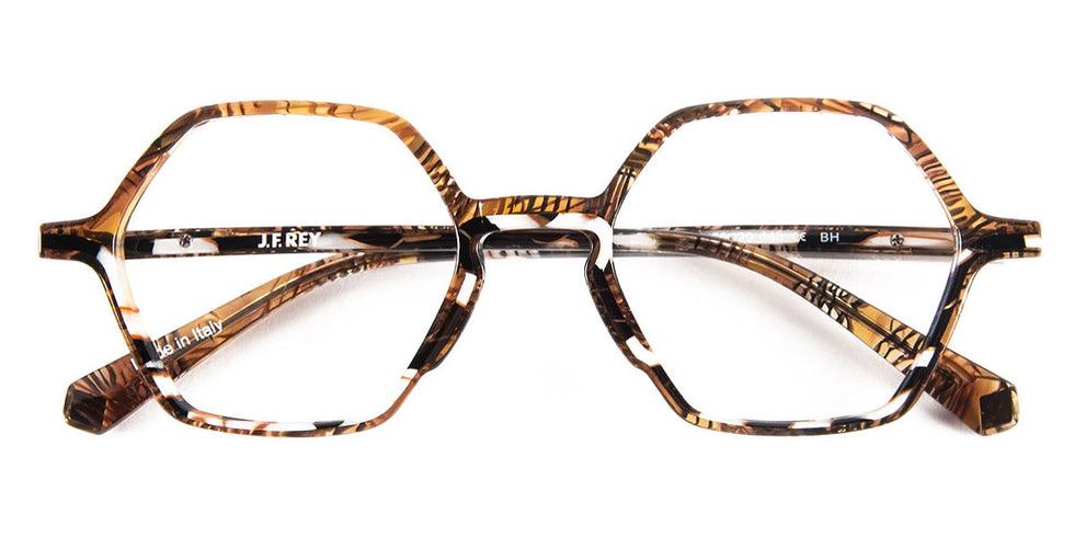 J.F. Rey® JF1520 JFR JF1520 9010 50 - 9010 Brown Garden/White Pearl Eyeglasses