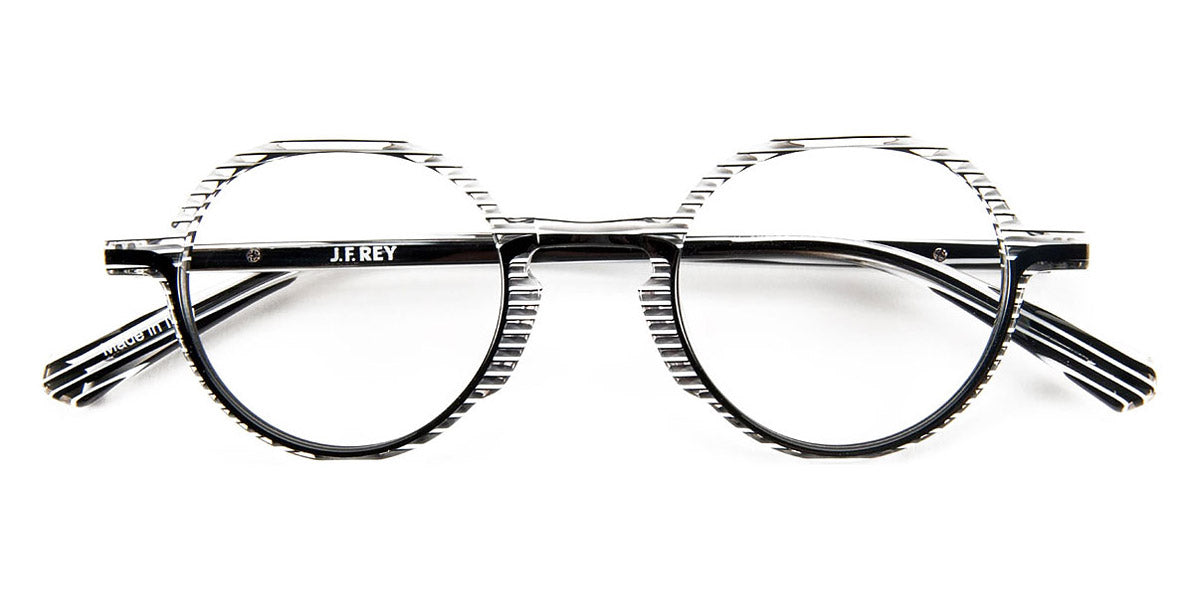 J.F. Rey® JF1521 JFR JF1521 0500 46 - 0500 Black and White Striped Eyeglasses