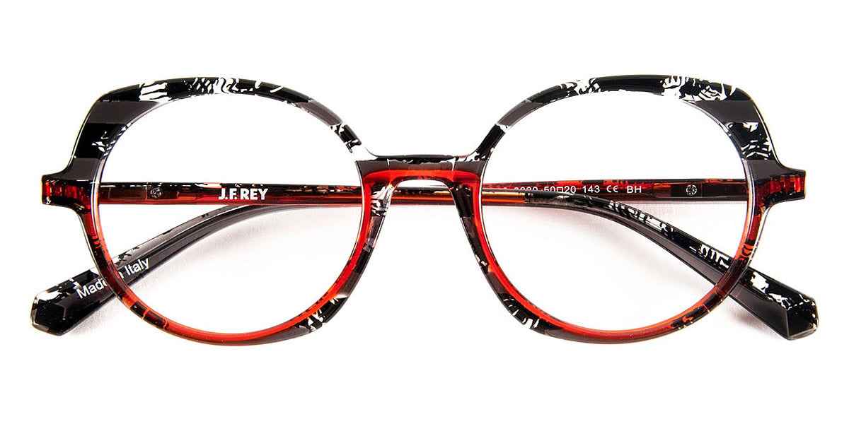 J.F. Rey® JF1522 JFR JF1522 0030 50 - 0030 Black Transparent/Red Eyeglasses