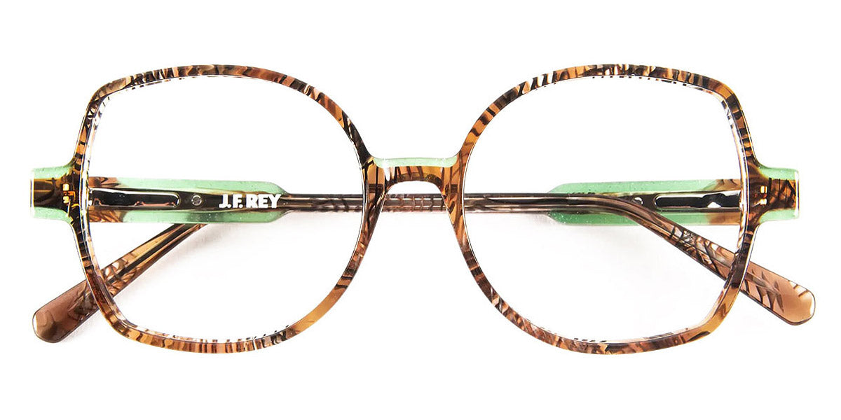 J.F. Rey® JF1524 JFR JF1524 9040 54 - 9040 Brown Lace/Green Eyeglasses